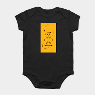 Yellow Love Pattern Baby Bodysuit